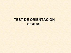 test orientacion sexualidad
